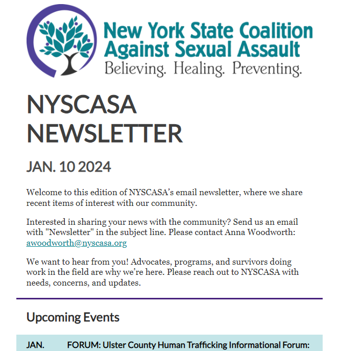 NYSCASA Newsletter: Jan. 10, 2024